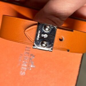 Hermes leather bracelet